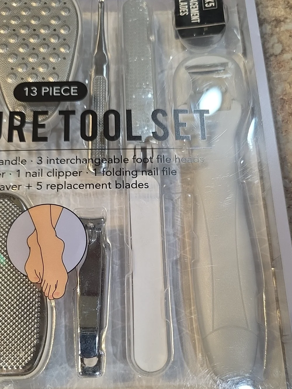 Pedicure Tool Set - 13 Piece Foot Care Kit